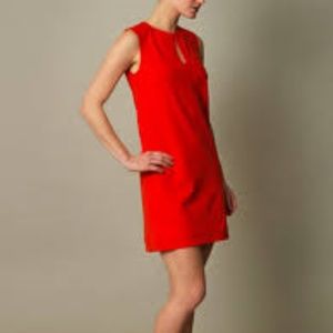 Diane Von Furstenberg tangerine A-line dress